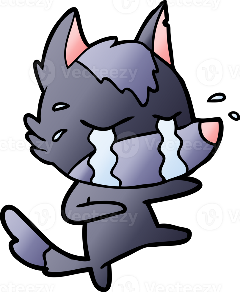 cartoon crying wolf drawing png