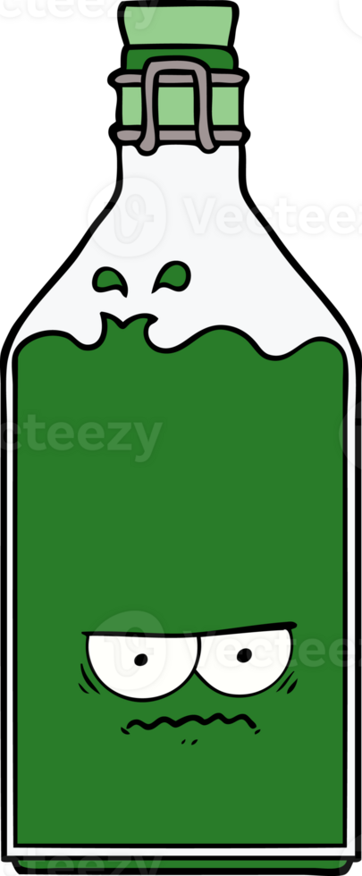 cartoon old bottle drawing png