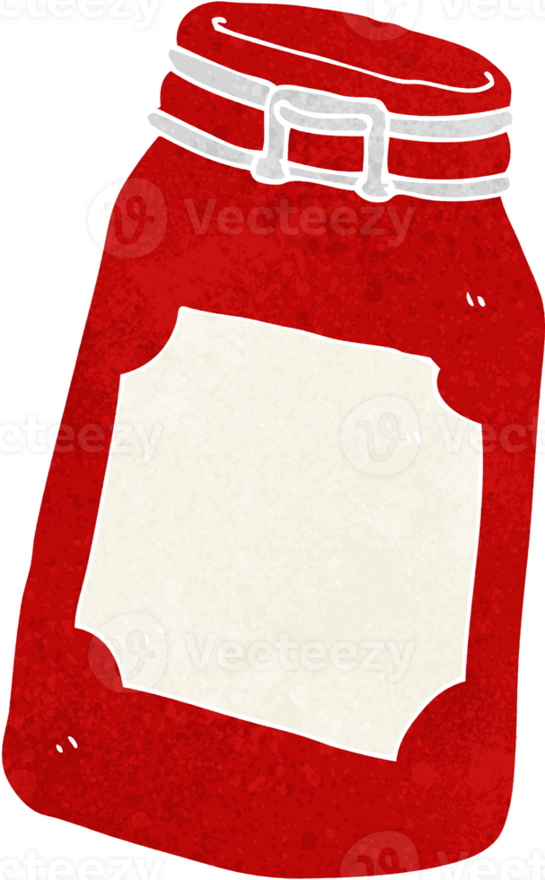 a jar of jam on transparent background png