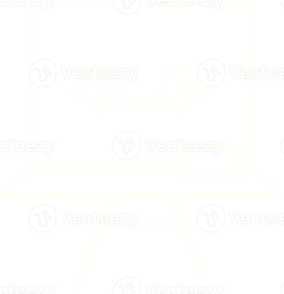 a drawing of a chalkboard with a white outline png