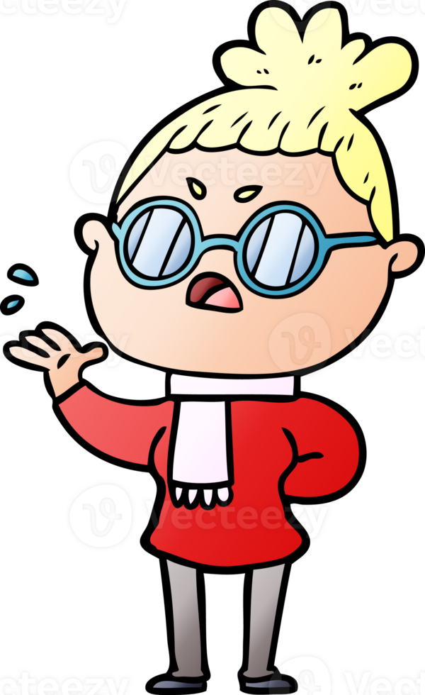 cartoon annoyed woman drawing png