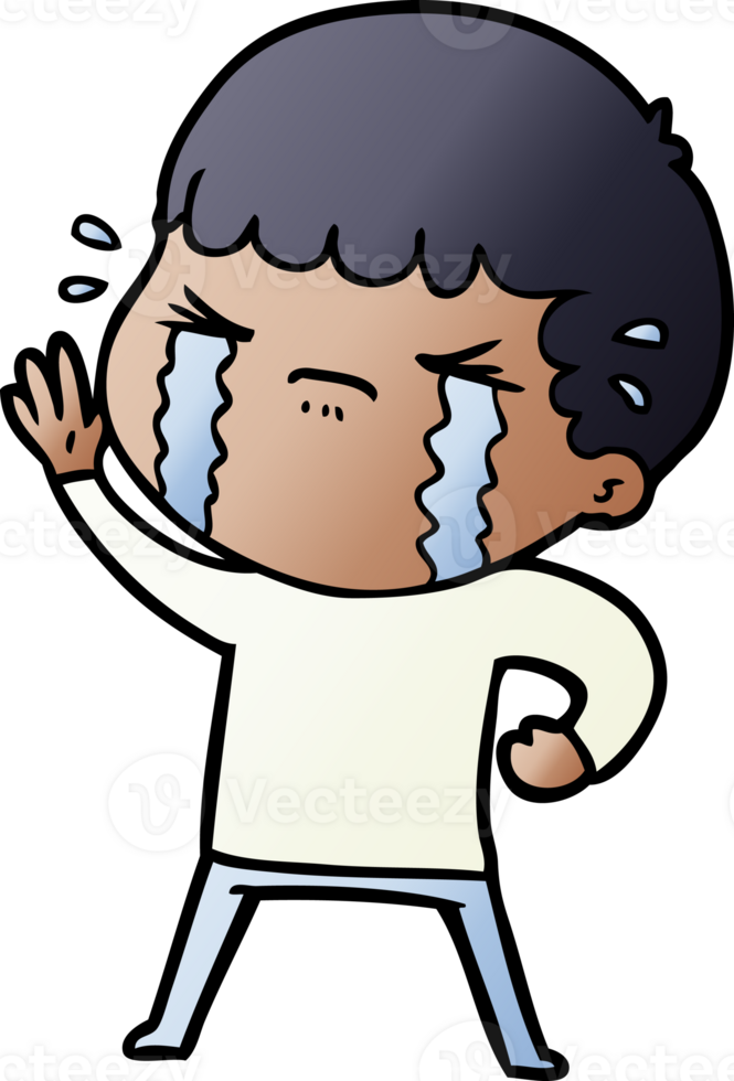 cartoon man crying drawing png