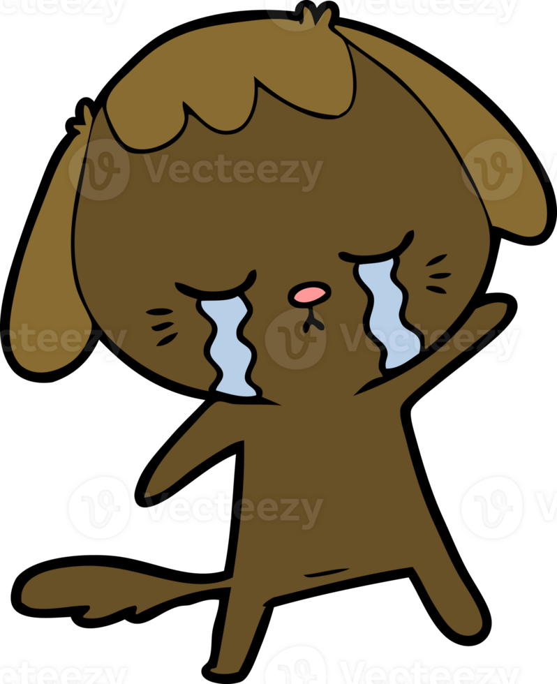 cartoon crying dog drawing png
