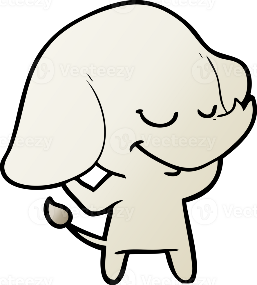 cartoon smiling elephant drawing png