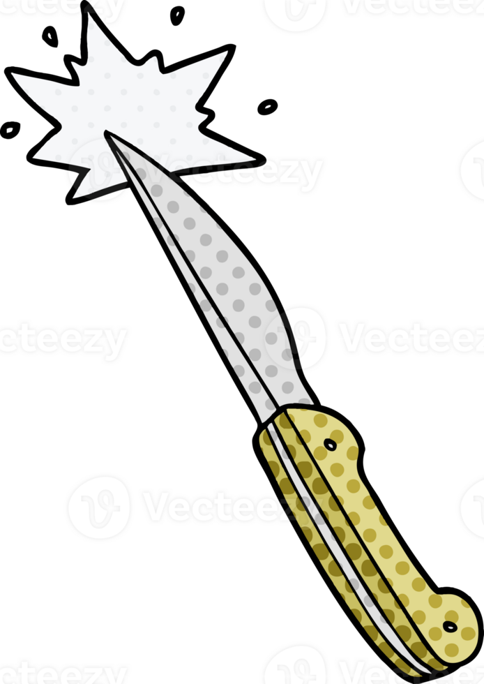 cartoon sharp kitchen knife drawing png