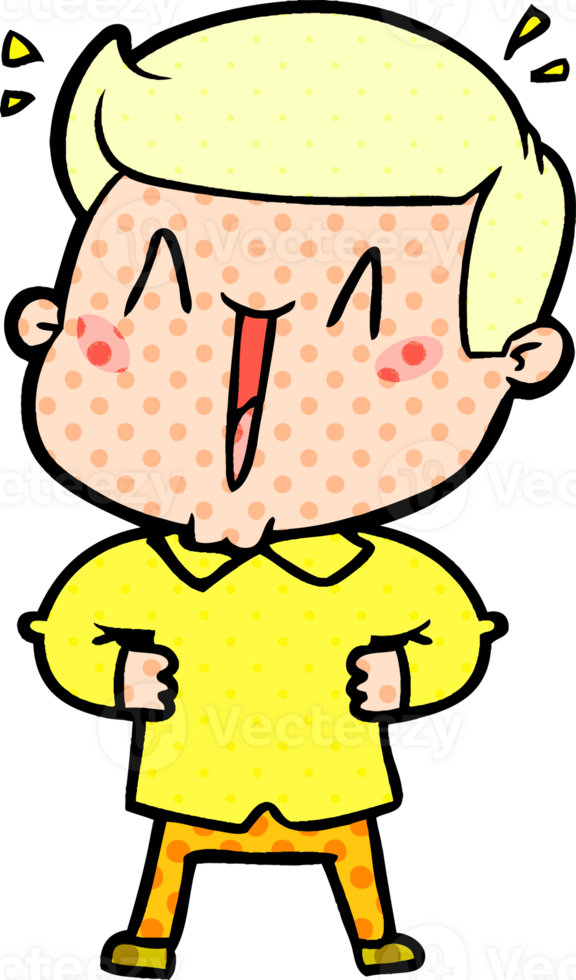 cartoon excited man drawing png