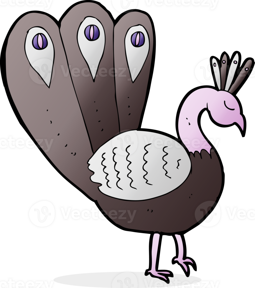 cartoon peacock drawing png
