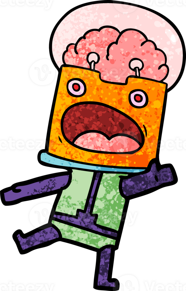 cartoon robot drawing png