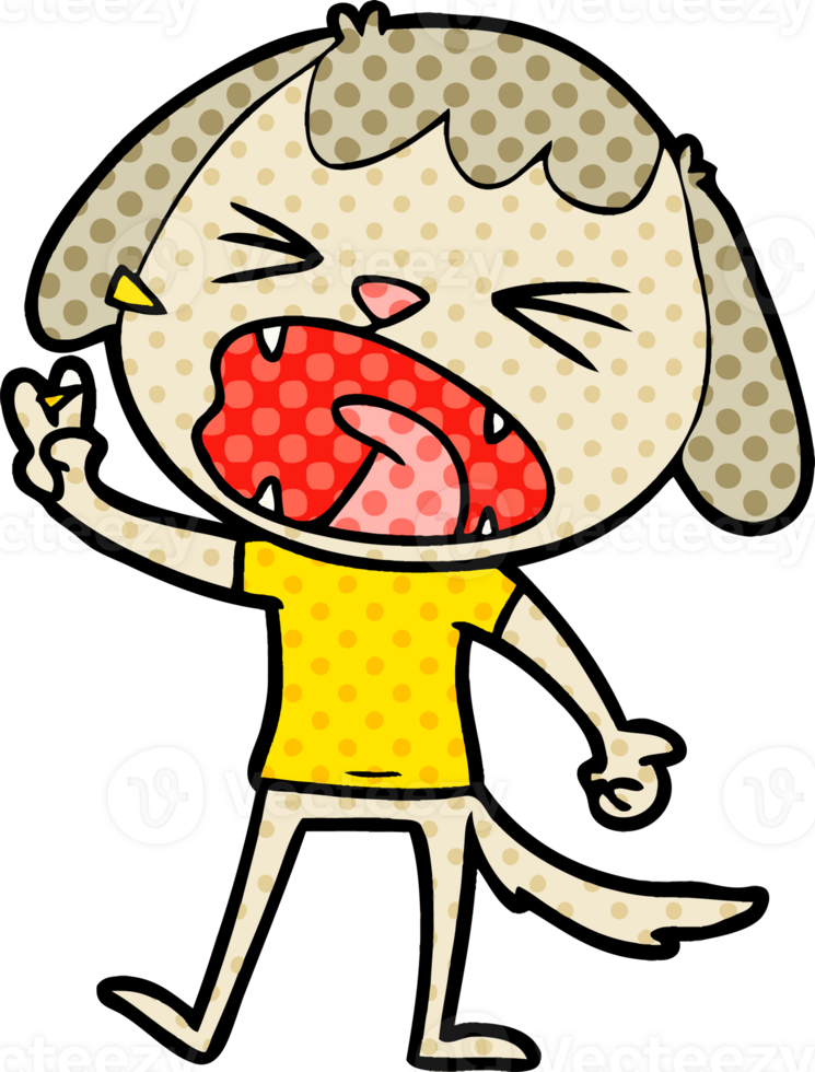 cute cartoon dog barking drawing png