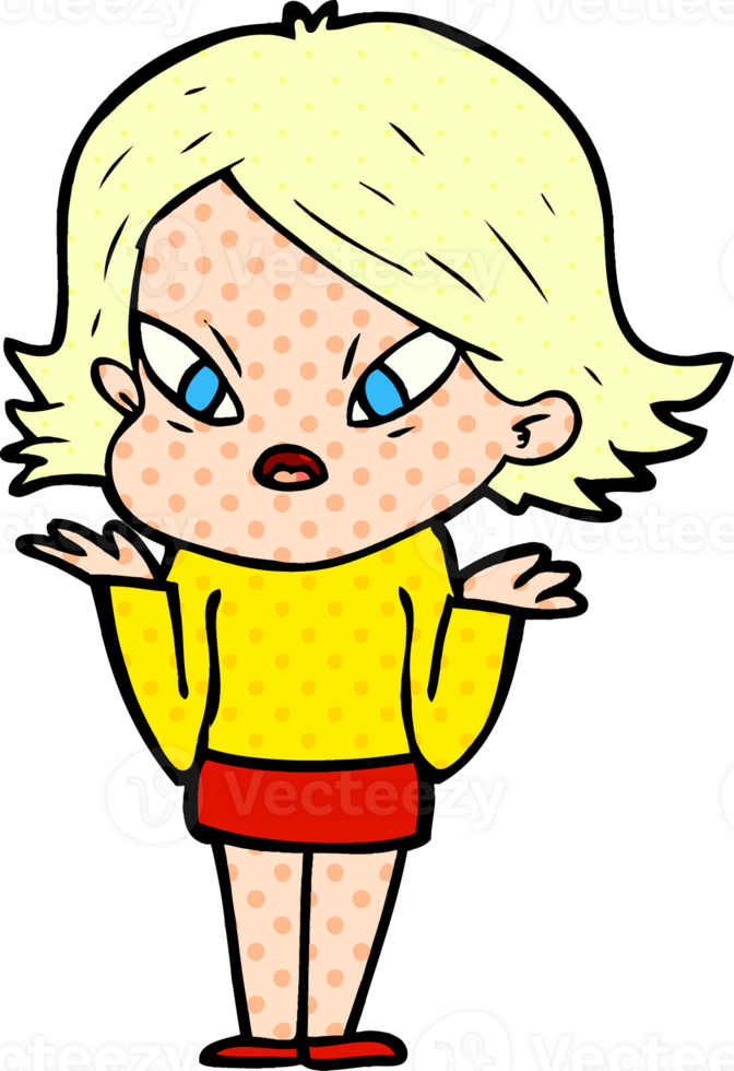 cartoon stressed woman drawing png