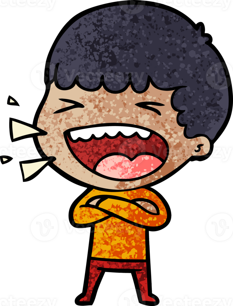 cartoon laughing man drawing png