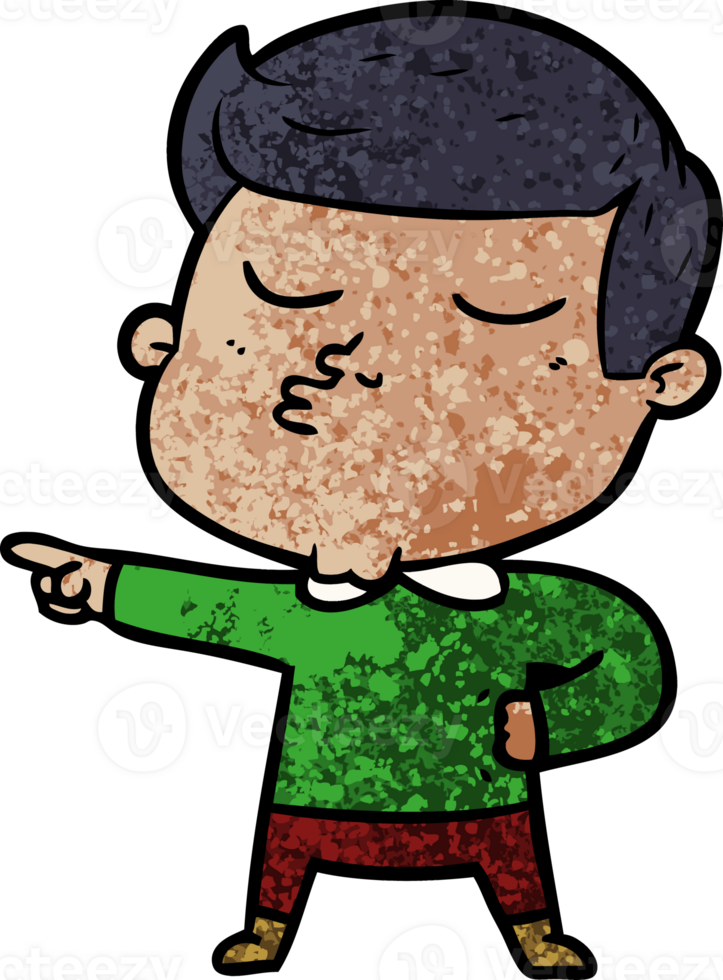 cartoon model guy pouting drawing png