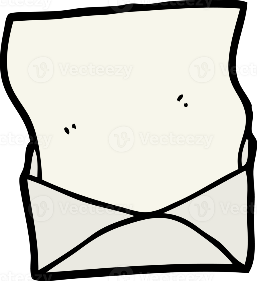cartoon letter and envelope drawing png