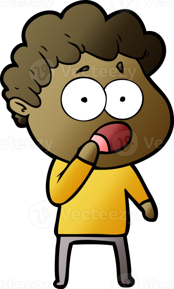 cartoon man gasping in surprise drawing png