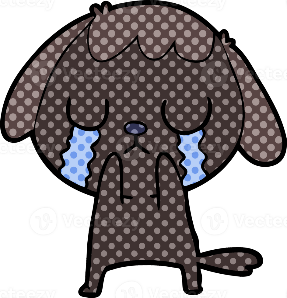 cute cartoon dog crying drawing png