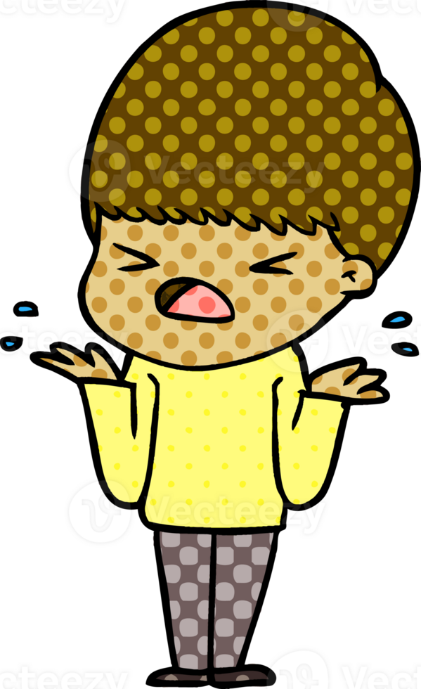 cartoon stressed man drawing png