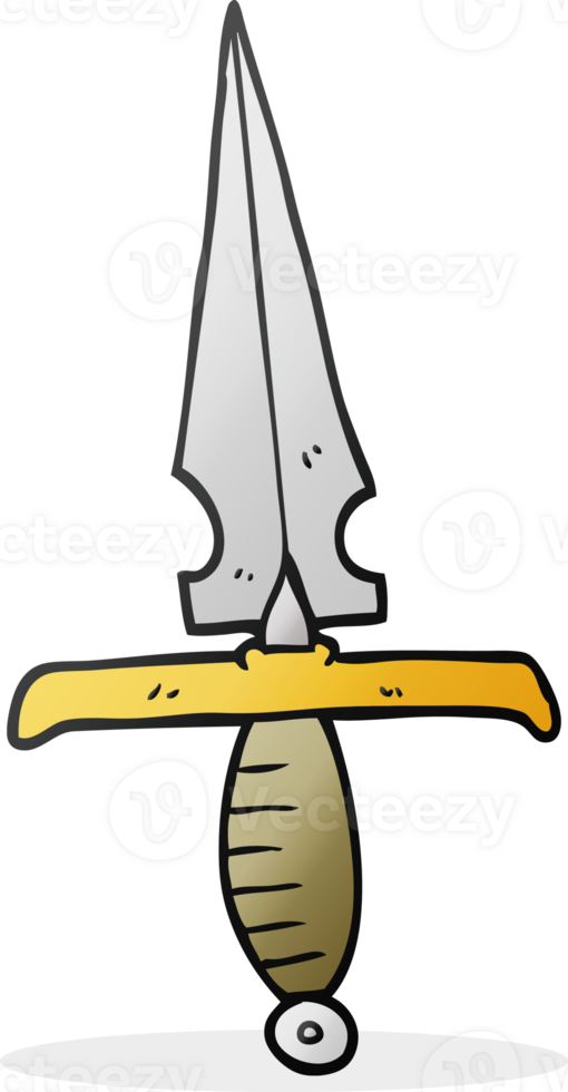 freehand drawn cartoon dagger drawing png