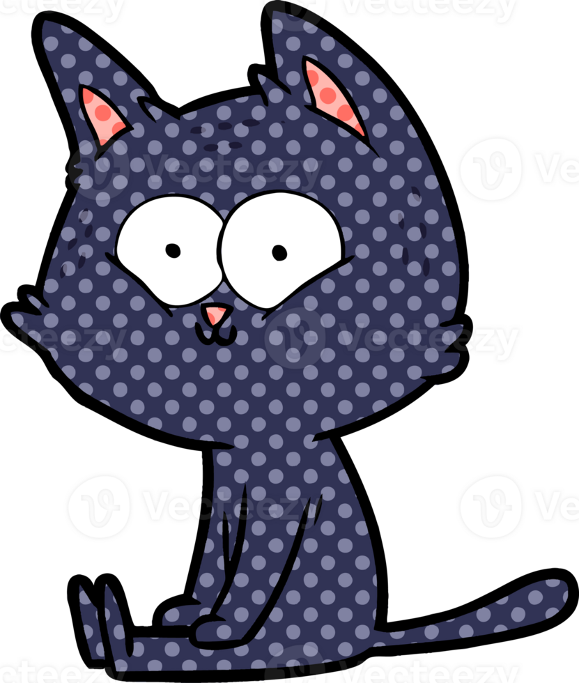 cartoon cat sitting drawing png
