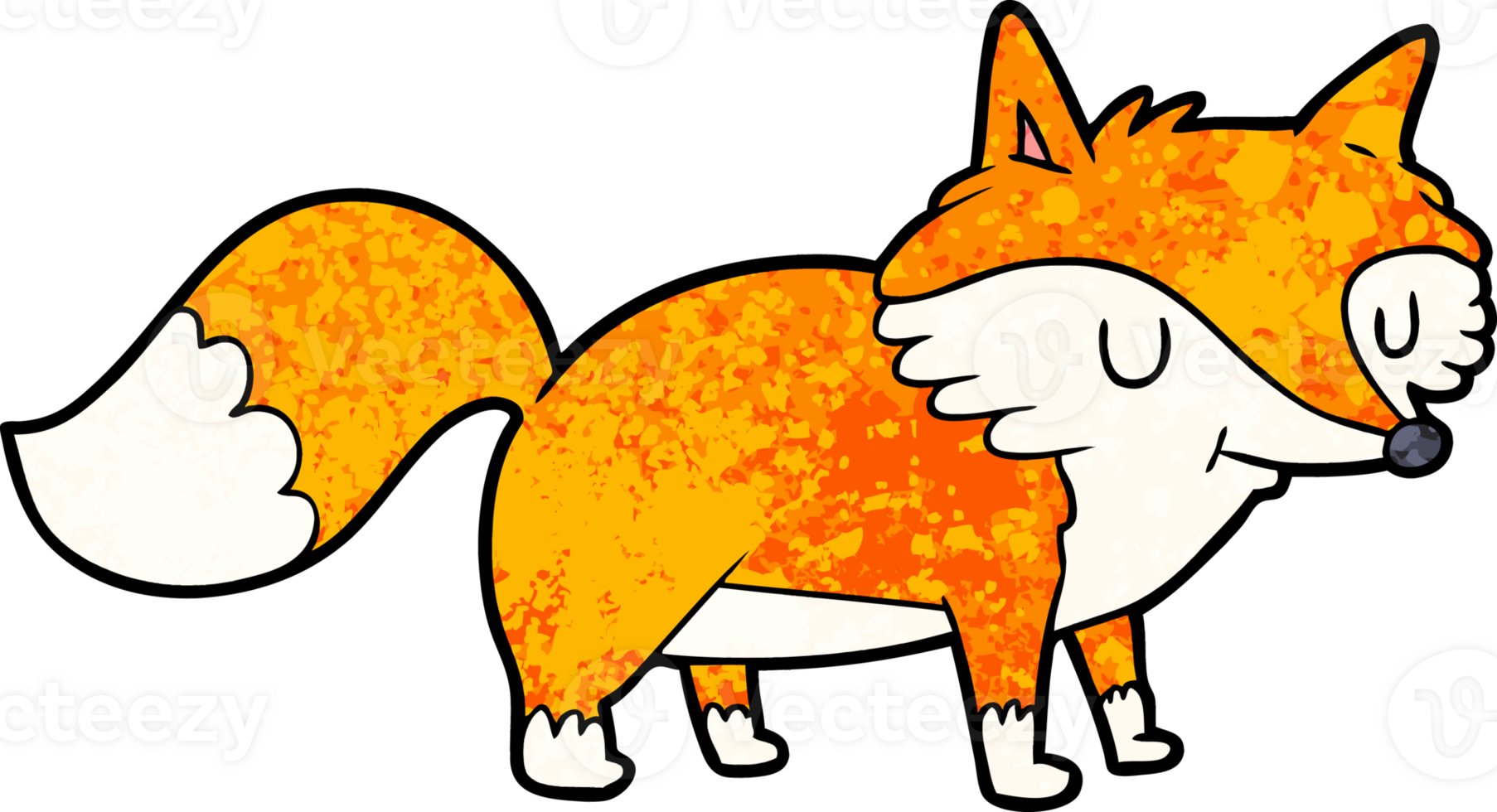 cartoon fox drawing png