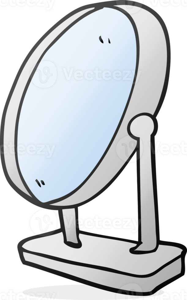 freehand drawn cartoon mirror drawing png