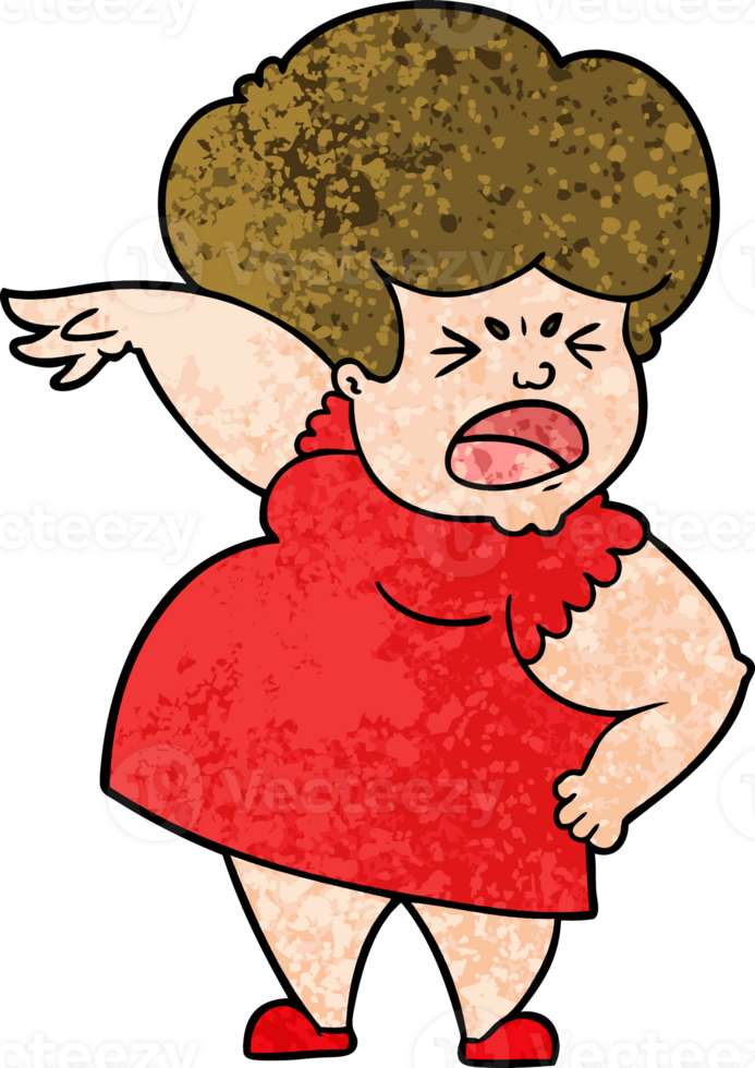 cartoon angry woman drawing png