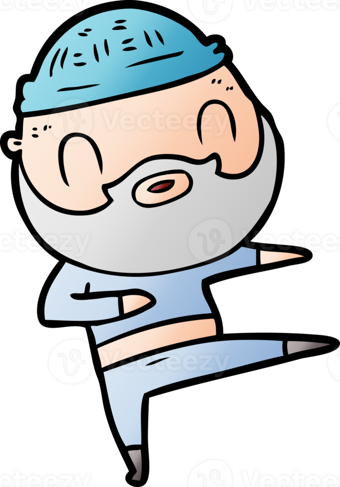 cartoon bearded man drawing png