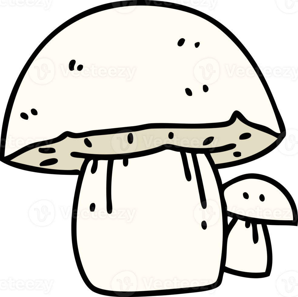 cartoon of a wild mushroom that may or may not be poisonous drawing png