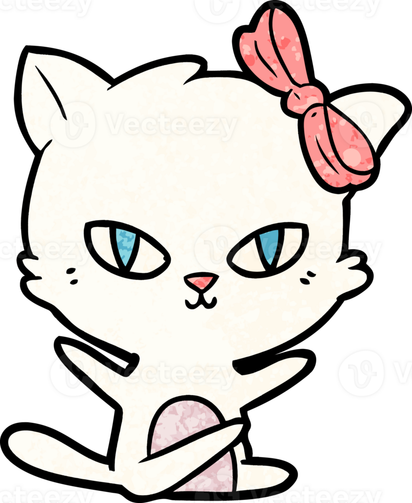 cute cartoon cat drawing png
