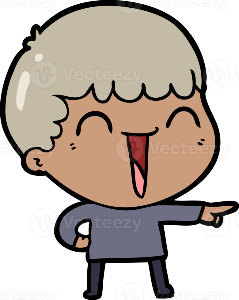 cartoon happy man drawing png