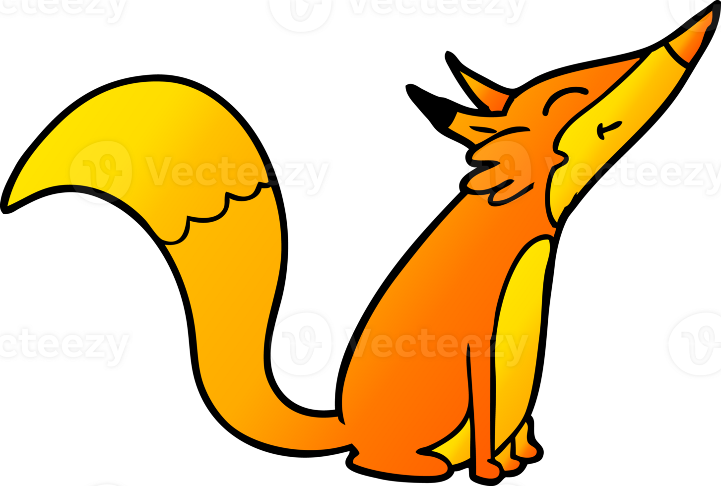 fox cartoon character drawing png