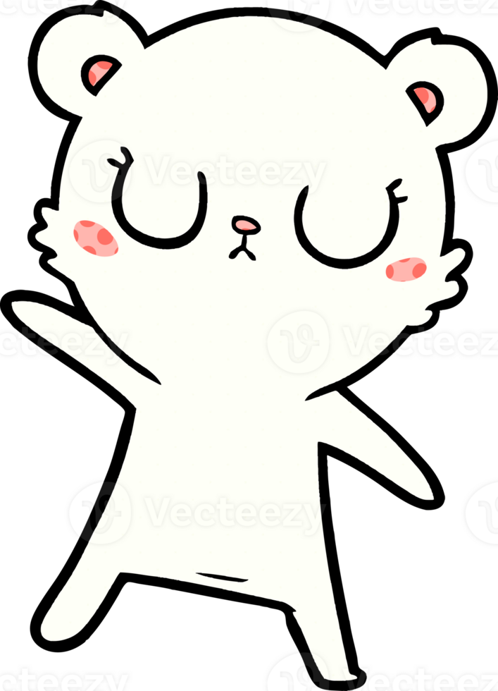polar bear cartoon drawing png