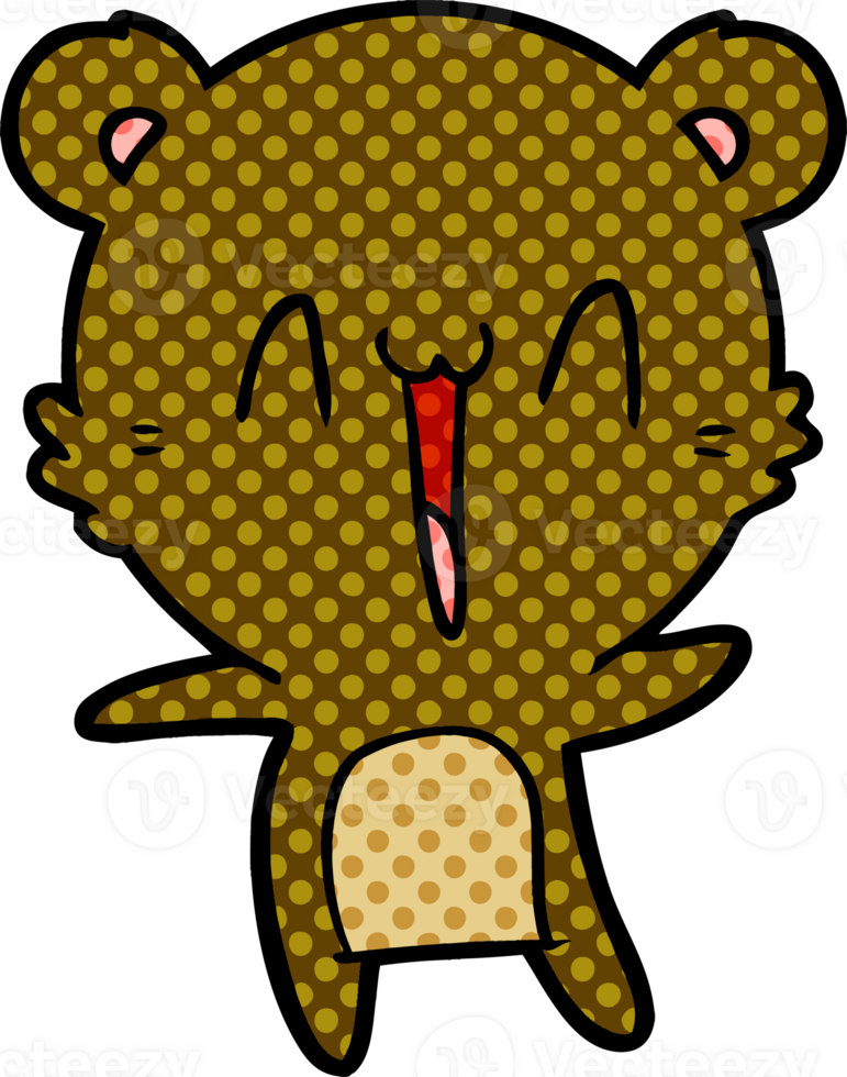 happy bear cartoon drawing png