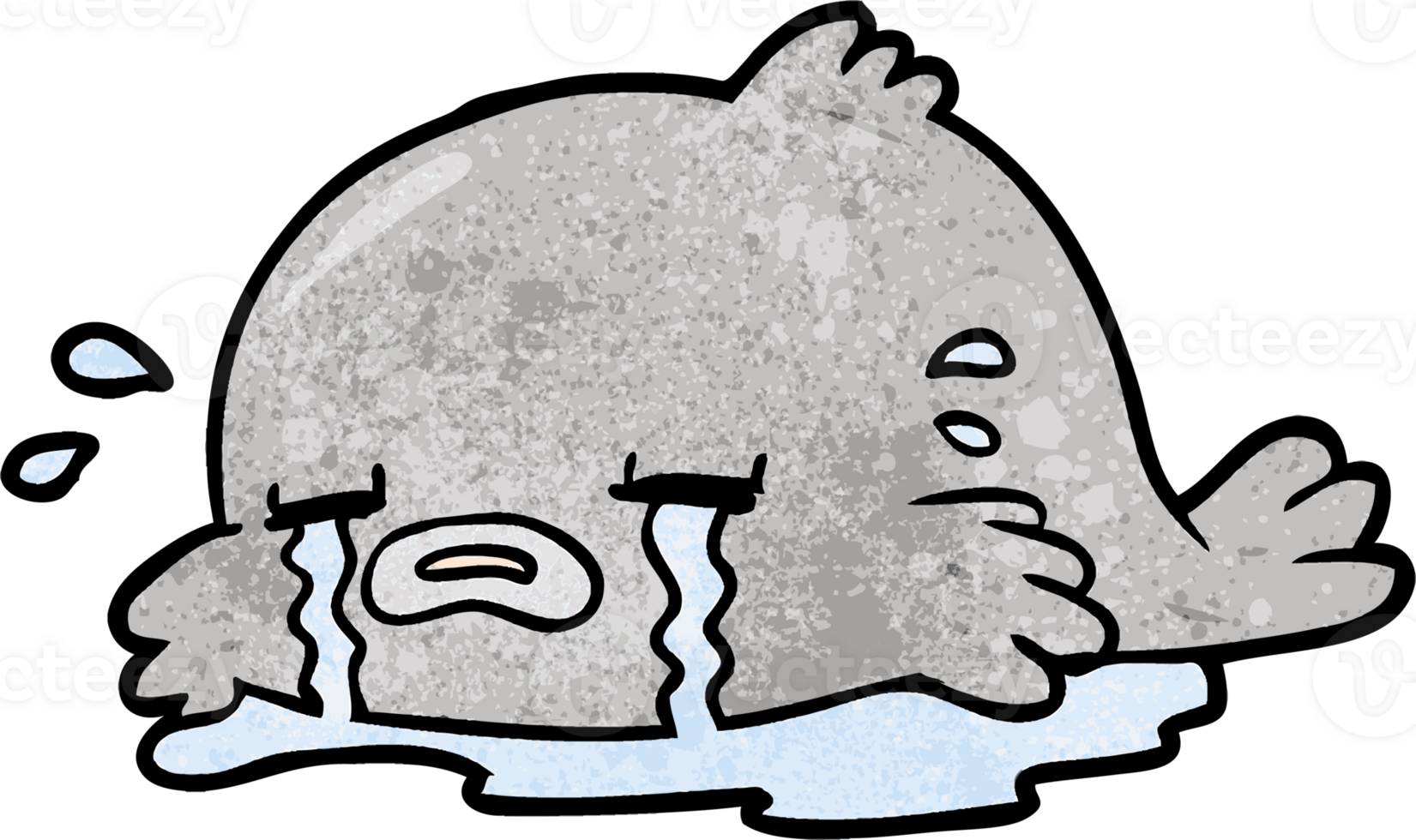 cartoon crying fish drawing png