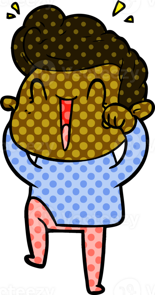 cartoon excited man drawing png