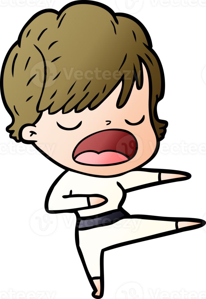 cartoon woman talking drawing png