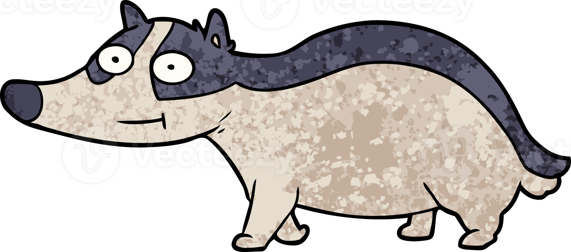 cartoon friendly badger drawing png