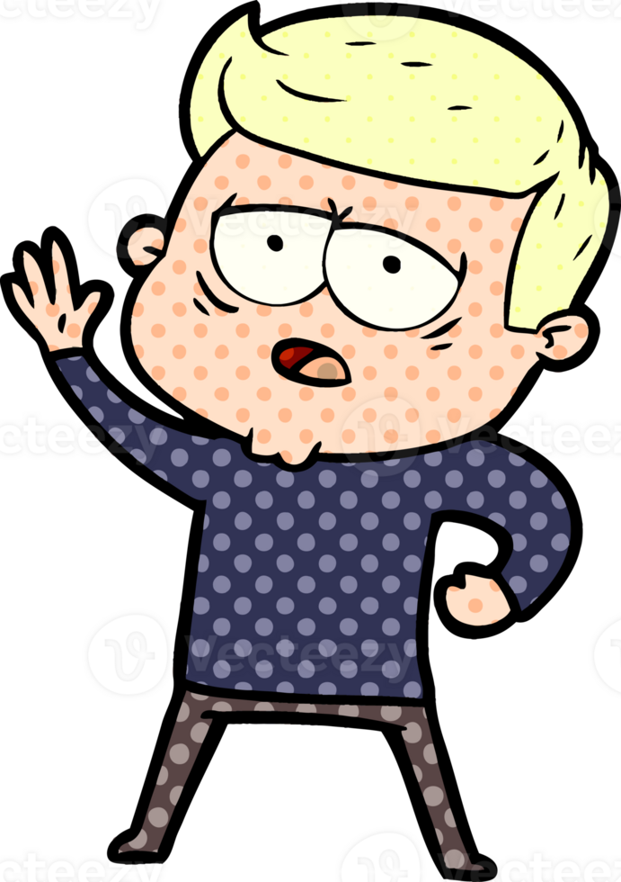 cartoon tired man drawing png