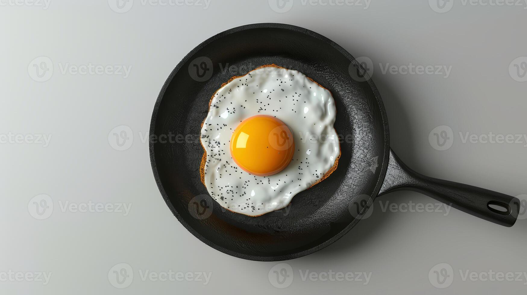 fried egg in a frying pan photo