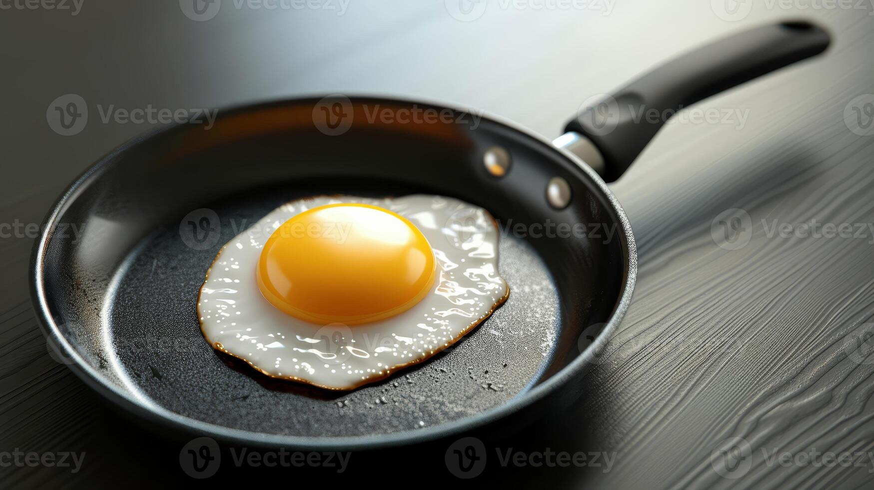 fried egg in a frying pan photo