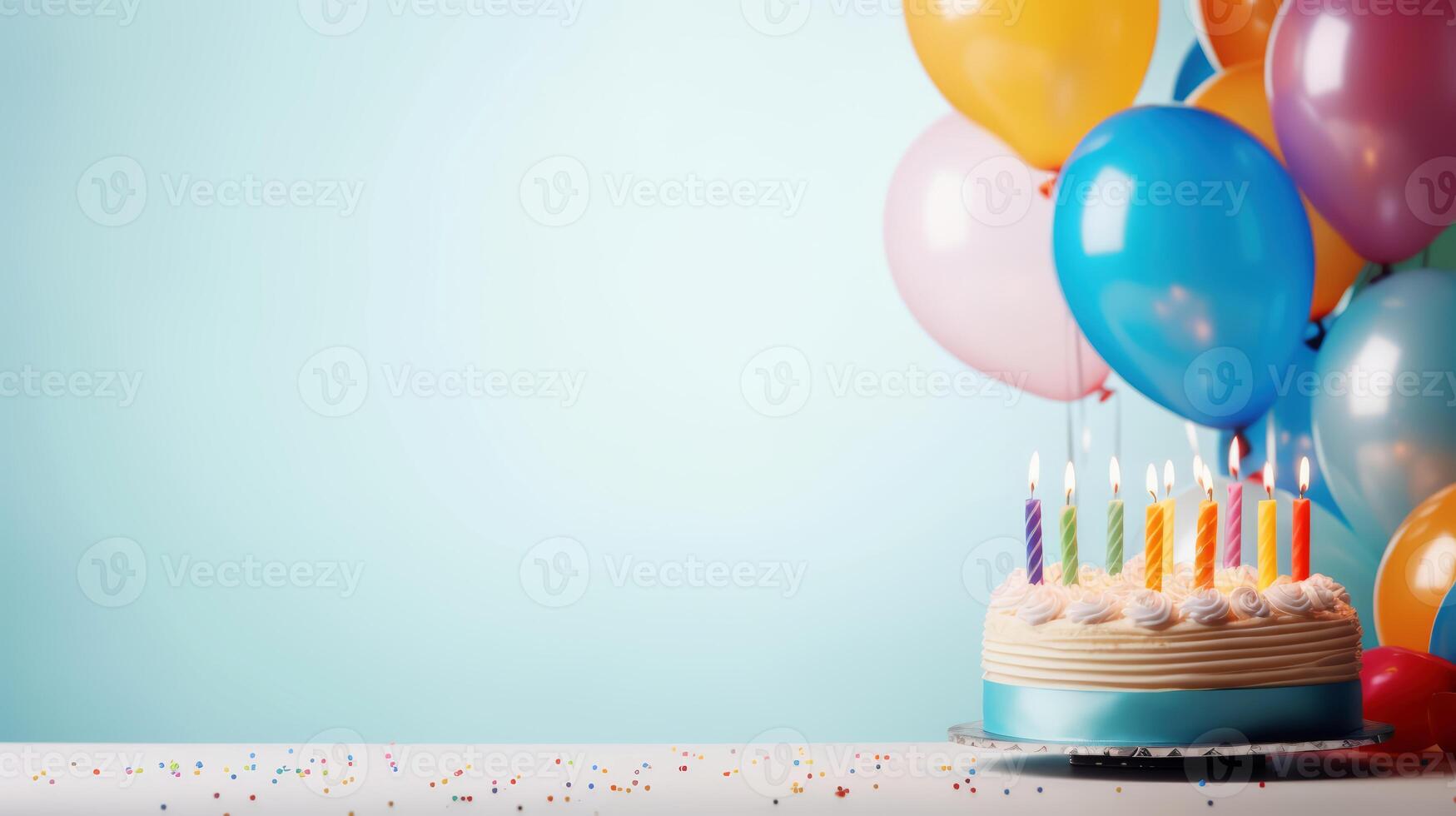 birthday cake with copyspace photo