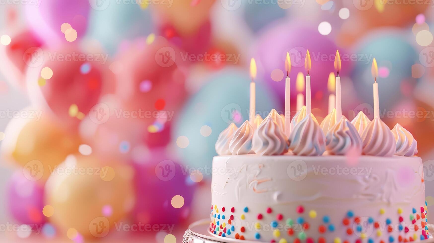 birthday cake with copyspace photo