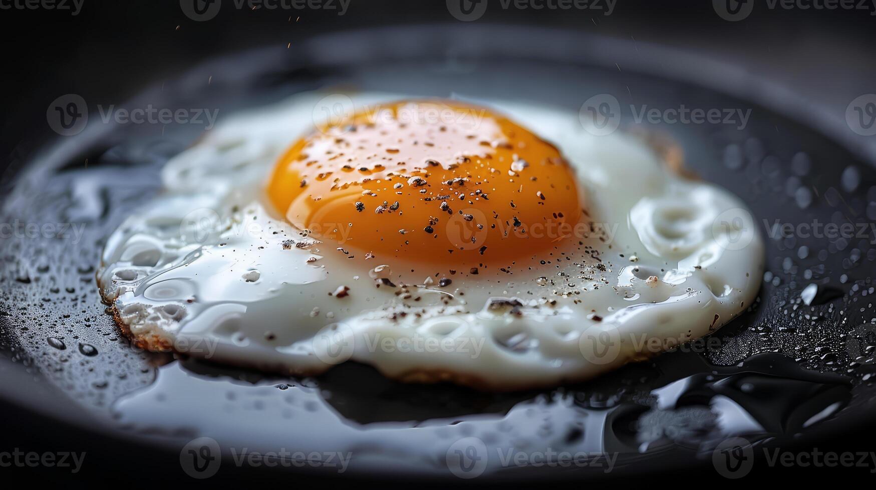 fried egg in a frying pan photo