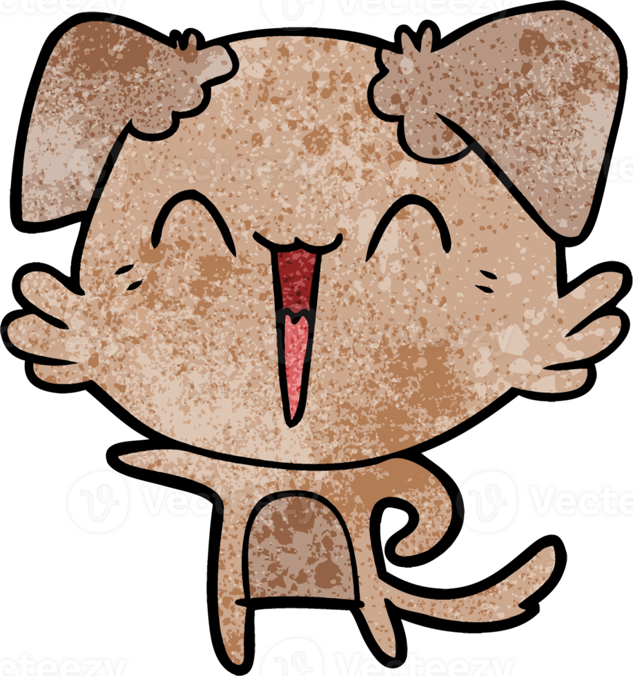 happy little pointing dog cartoon drawing png