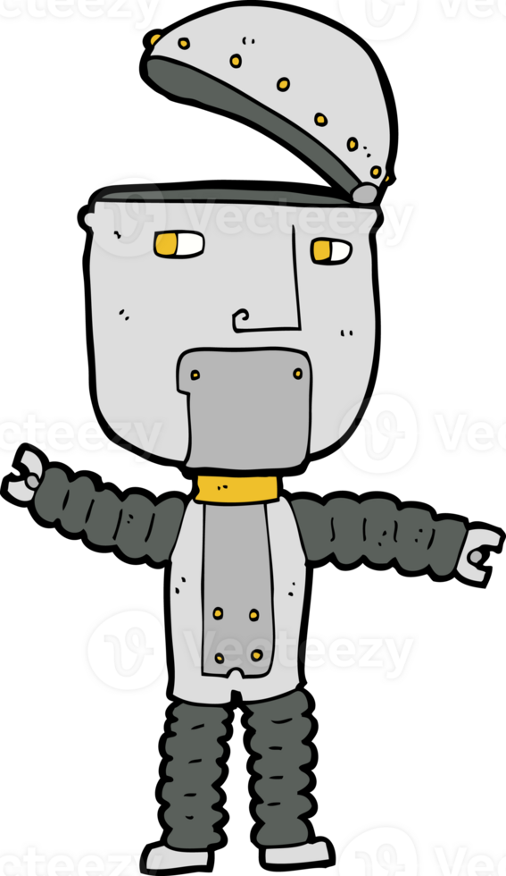 cartoon robot drawing png
