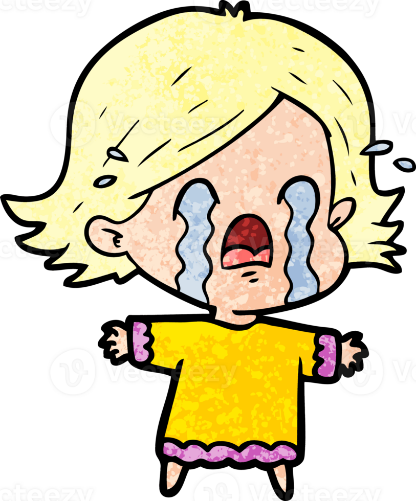 cartoon woman crying drawing png