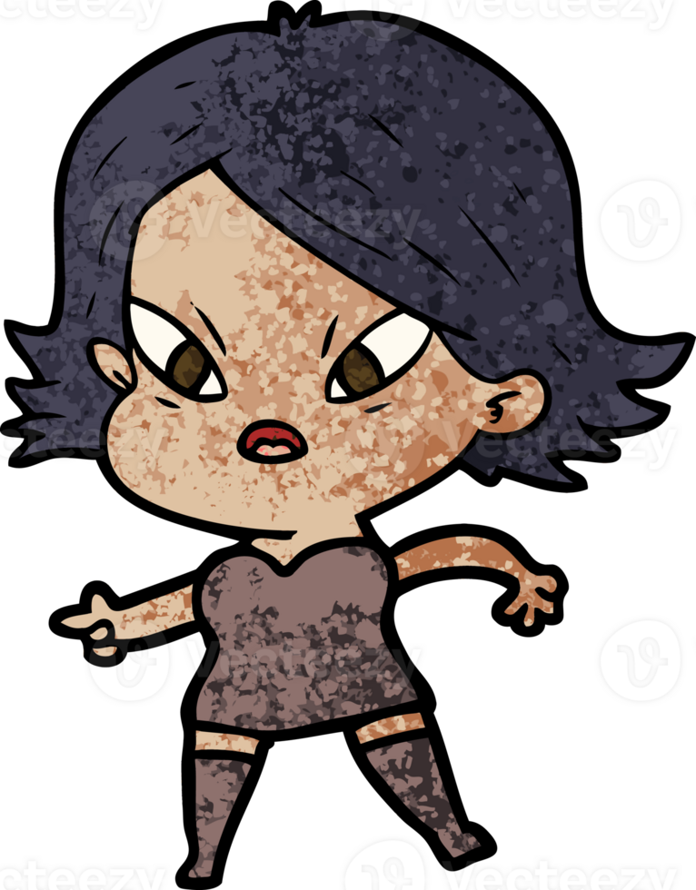 cartoon stressed woman drawing png