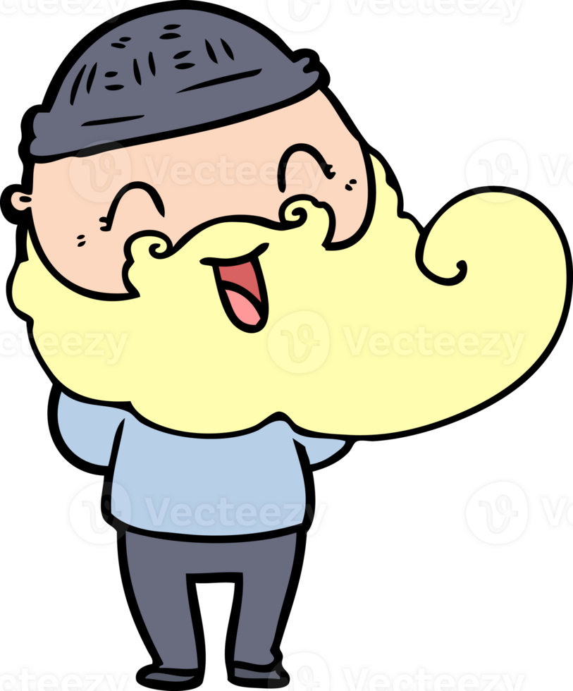 happy bearded man drawing png