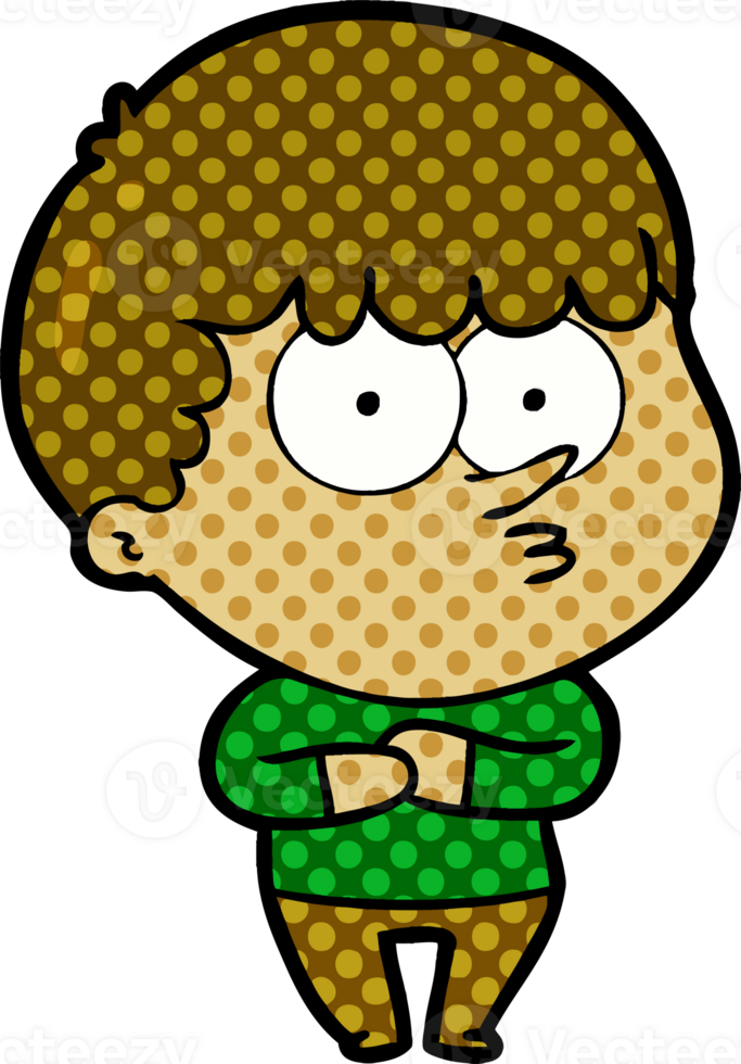 cartoon curious boy drawing png