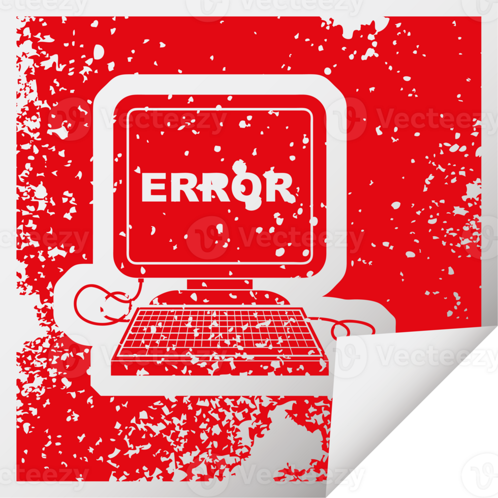 icon illustration of a computer error drawing 47187116 PNG