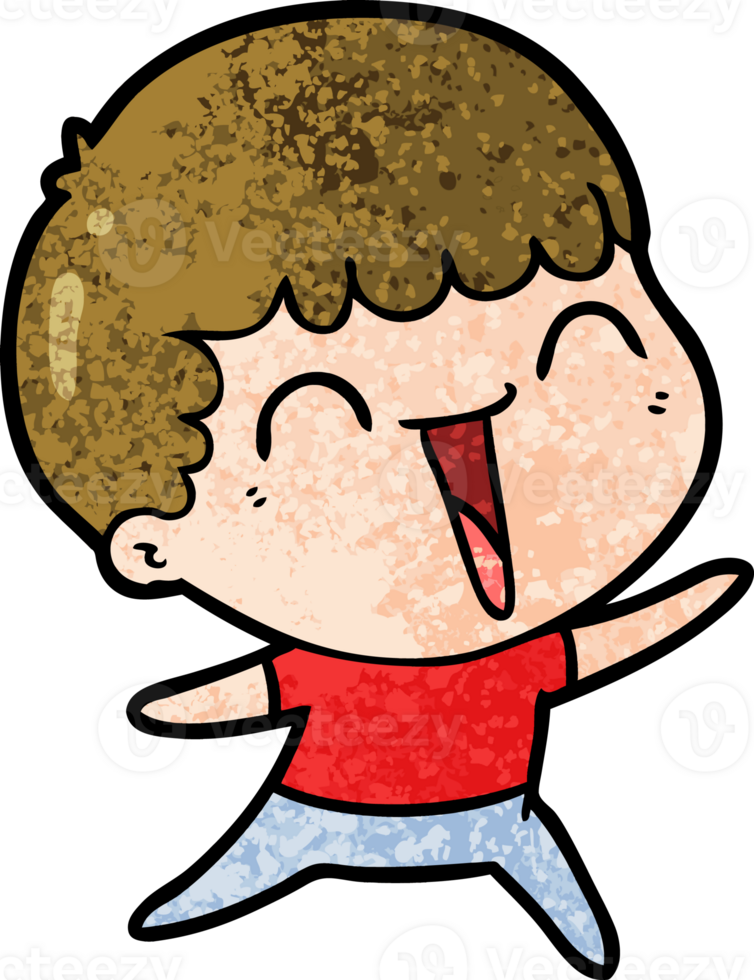 cartoon happy man laughing drawing png
